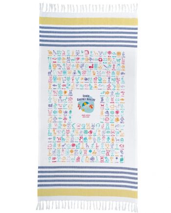 Fouta-Jaune-Marine